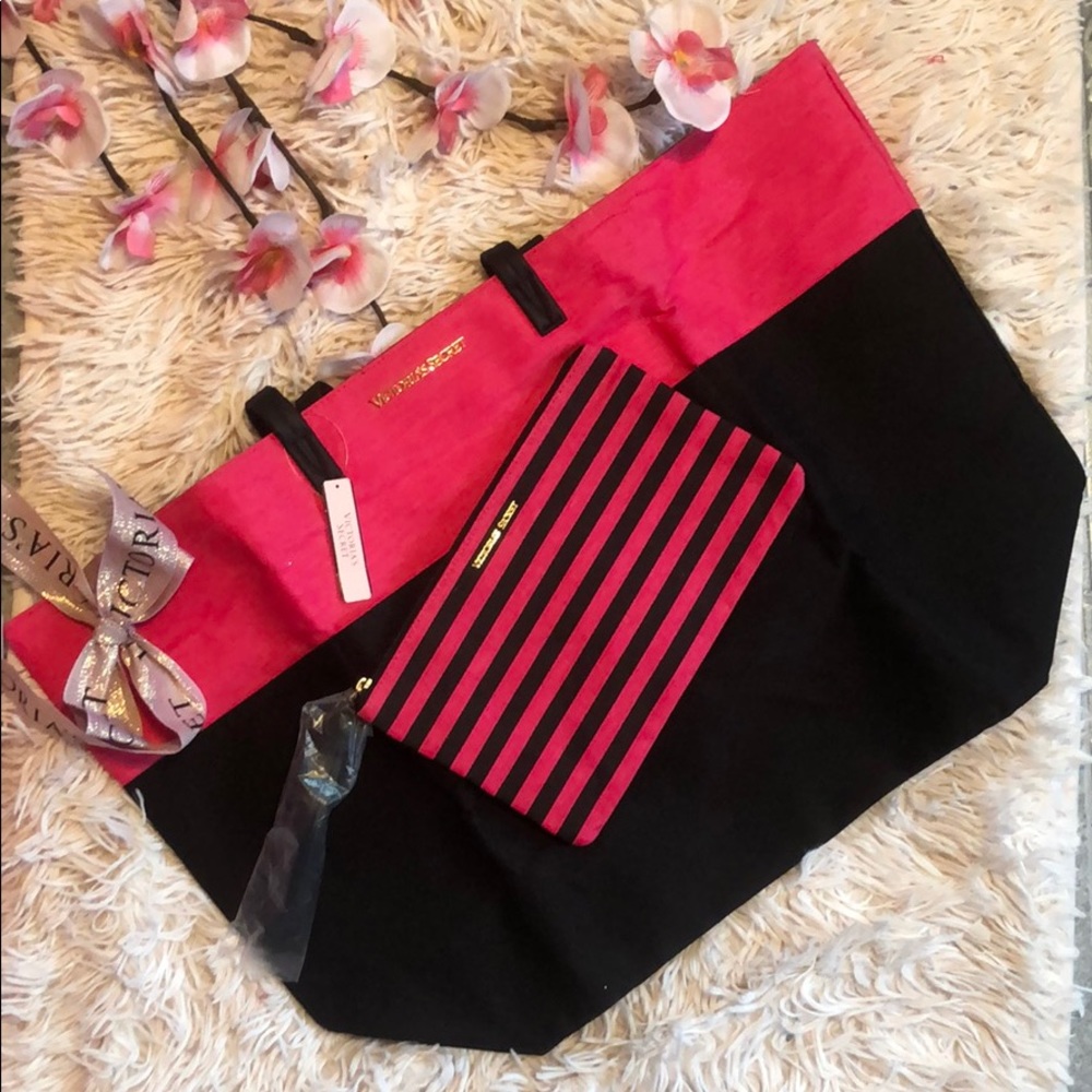 VIctoria Secret’s Tote w/ cosmetic bag set
